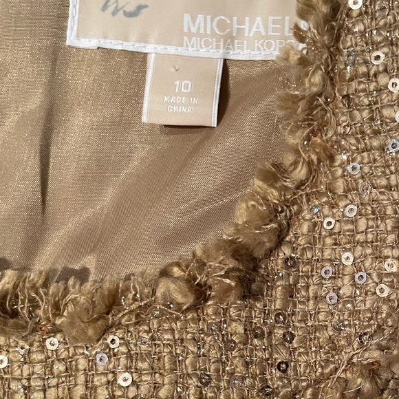 Michael Kors Gold Sequin Dress Sz10 - Picture 4 of 7